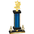 Premium Single Blue Glacier Victory Pickleball Trophy
