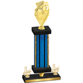 Premium Single Blue Glacier Third Place Pickleball Trophy