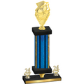 Premium Single Blue Glacier Year Pickleball Trophy