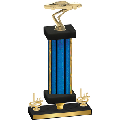 Premium Single Blue Glacier First Place Cars Trophy