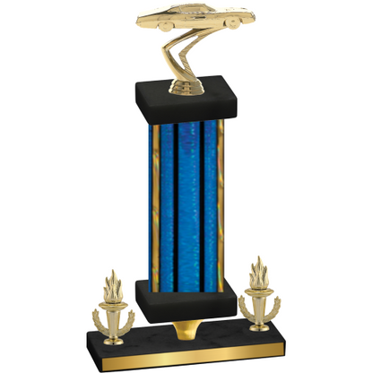 Premium Single Blue Glacier Victory Cars Trophy
