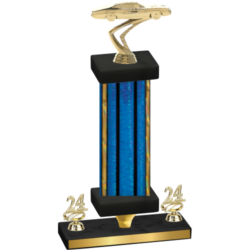 Premium Single Blue Glacier Year Cars Trophy