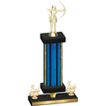 Premium Single Blue Glacier Third Place Archery Trophy