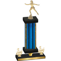 Premium Single Blue Glacier Third Place Skater Trophy