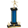 Premium Single Blue Glacier Fourth Place Skater Trophy