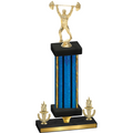 Premium Single Blue Glacier Victory Weights Trophy