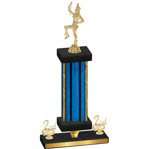 Premium Single Blue Glacier Second Place Majorette Trophy