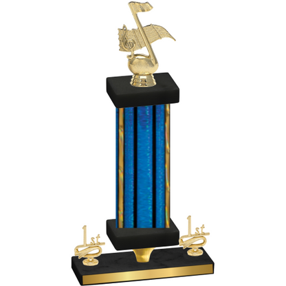 Premium Single Blue Glacier First Place Music Trophy
