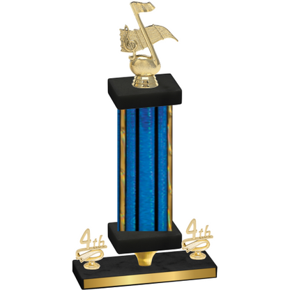 Premium Single Blue Glacier Fourth Place Music Trophy