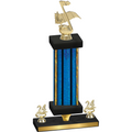 Premium Single Blue Glacier Year Music Trophy