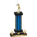 Premium Single Blue Glacier First Place Golf Trophy