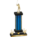 Premium Single Blue Glacier Second Place Golf Trophy