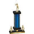 Premium Single Blue Glacier Victory Golf Trophy