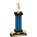 Premium Single Blue Glacier First Place Golf Trophy