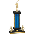 Premium Single Blue Glacier Victory Golf Trophy