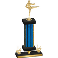 Premium Single Blue Glacier First Place Karate Trophy