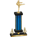 Premium Single Blue Glacier Victory Karate Trophy