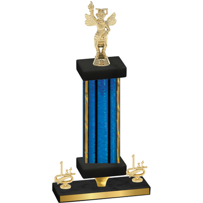 Premium Single Blue Glacier First Place Academics Trophy