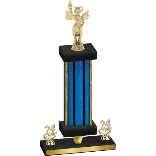 Premium Single Blue Glacier Year Academics Trophy