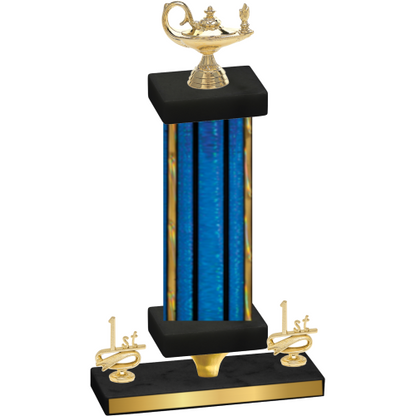 Premium Single Blue Glacier First Place Academics Trophy
