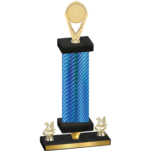Premium Single Blue Carbon Fiber Year Insert Trophy