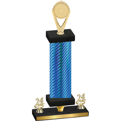 Premium Single Blue Carbon Fiber Year Insert Trophy