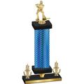 Premium Single Blue Carbon Fiber Victory Hockey Trophy