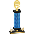 Premium Single Blue Carbon Fiber First Place Pickleball Trophy