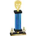 Premium Single Blue Carbon Fiber Victory Pickleball Trophy