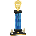 Premium Single Blue Carbon Fiber Year Pickleball Trophy