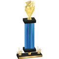Premium Single Blue Carbon Fiber First Place Pickleball Trophy