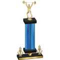 Premium Single Blue Carbon Fiber Victory Weights Trophy