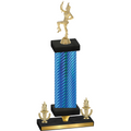Premium Single Blue Carbon Fiber Victory Majorette Trophy