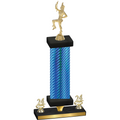 Premium Single Blue Carbon Fiber Year Majorette Trophy