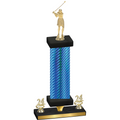 Premium Single Blue Carbon Fiber Year Golf Trophy