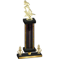 Premium Single Black Glacier Victory Football Trophy