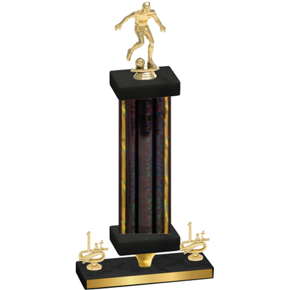 Premium Single Black Glacier First Place Soccer Trophy