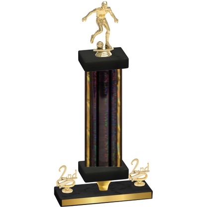 Premium Single Black Glacier Second Place Soccer Trophy