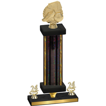 Premium Single Black Glacier Year Soccer Trophy