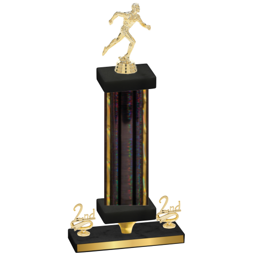 Premium Single Black Glacier Second Place Running Trophy