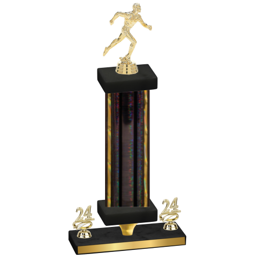 Premium Single Black Glacier Year Running Trophy