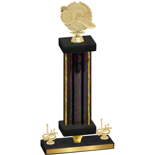Premium Single Black Glacier First Place Running Trophy