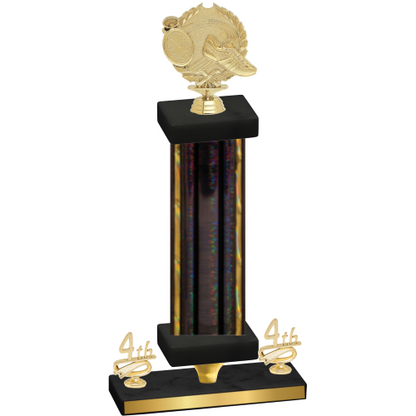 Premium Single Black Glacier Fourth Place Running Trophy