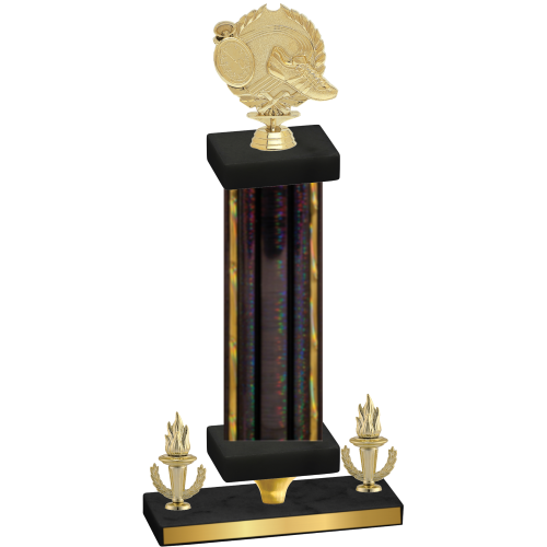 Premium Single Black Glacier Victory Running Trophy