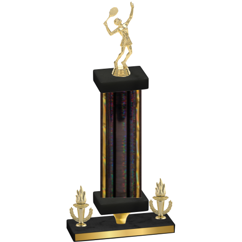 Premium Single Black Glacier Victory Tennis Trophy