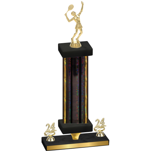 Premium Single Black Glacier Year Tennis Trophy