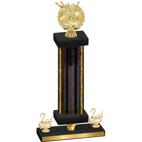 Premium Single Black Glacier Second Place Bowling Trophy