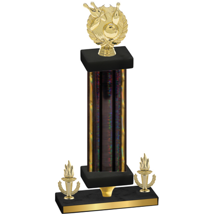 Premium Single Black Glacier Victory Bowling Trophy