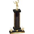 Premium Single Black Glacier First Place Volleyball Trophy