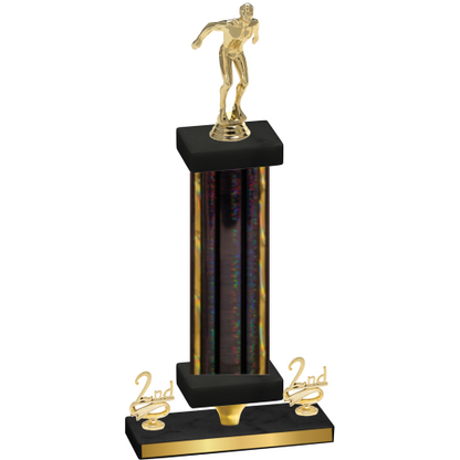 Premium Single Black Glacier Second Place Swimming Trophy